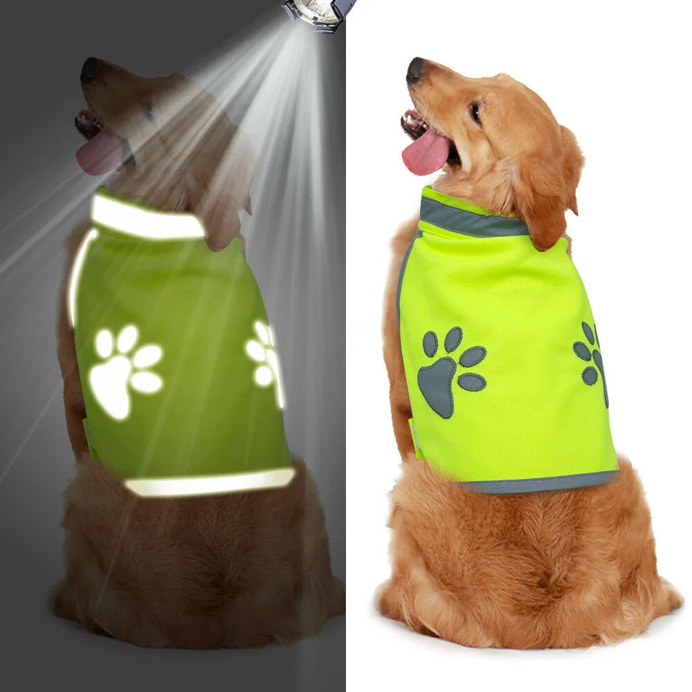 Reflective Dog Safety Vest High Visibility Fluorescent Pet Hi Vis Jacket Coat