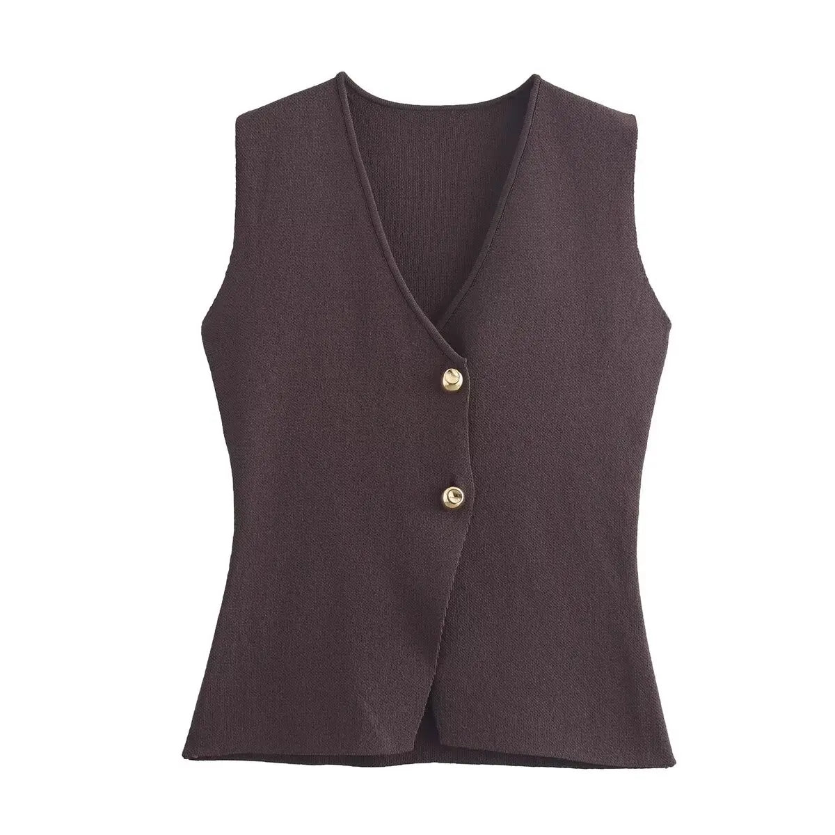 HH Women Skirt Set Wine Red Knitted V-Neck Sleeveless Slim Vest +Solid High Waist Zipper Patchwork Long Skirt Street