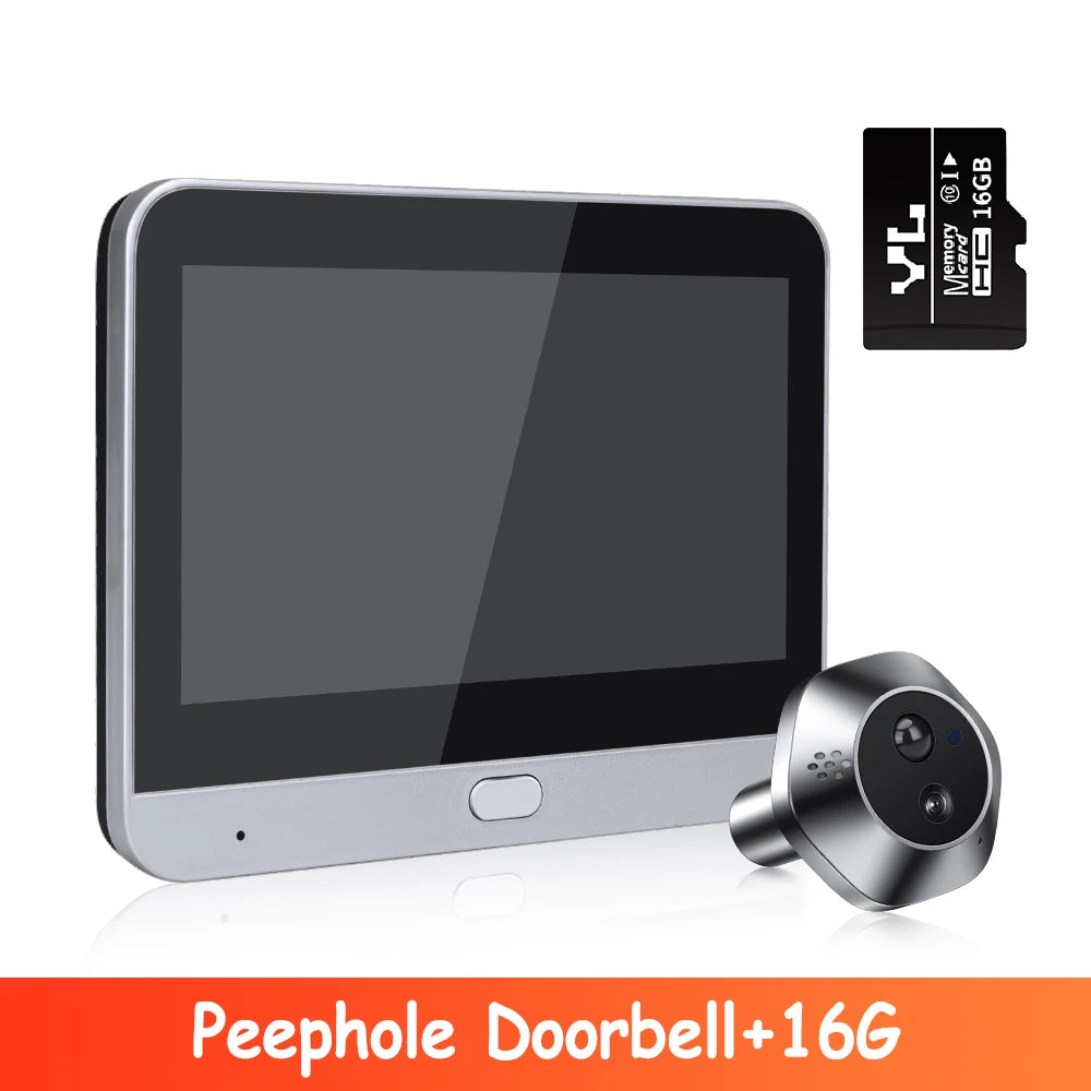 Wifi Smart Video Peephole Mini Camera Two Way Talk Audio Doorbell Tuya PIR Motion Detection APP Remote View