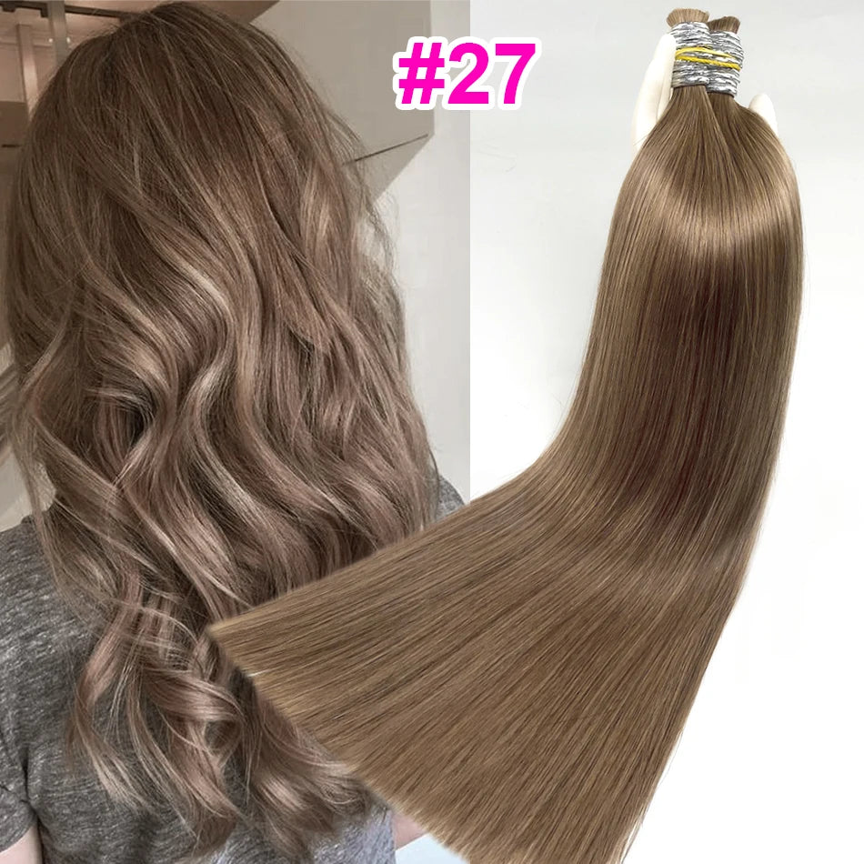 100% Real Human Hair Bulk No Weft Virgin Hair for Boho Braids Hair Extension Color 27# Vietnamese Hair Weaving For Braiding