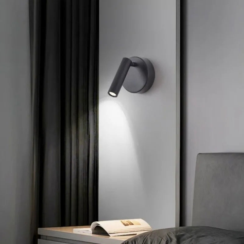 Modern Hotel Reading Indoor Wall Lamp LED Decoration Home Wall Lamp Luxury For Bedroom with switch Wall sconce Black/White/Gold
