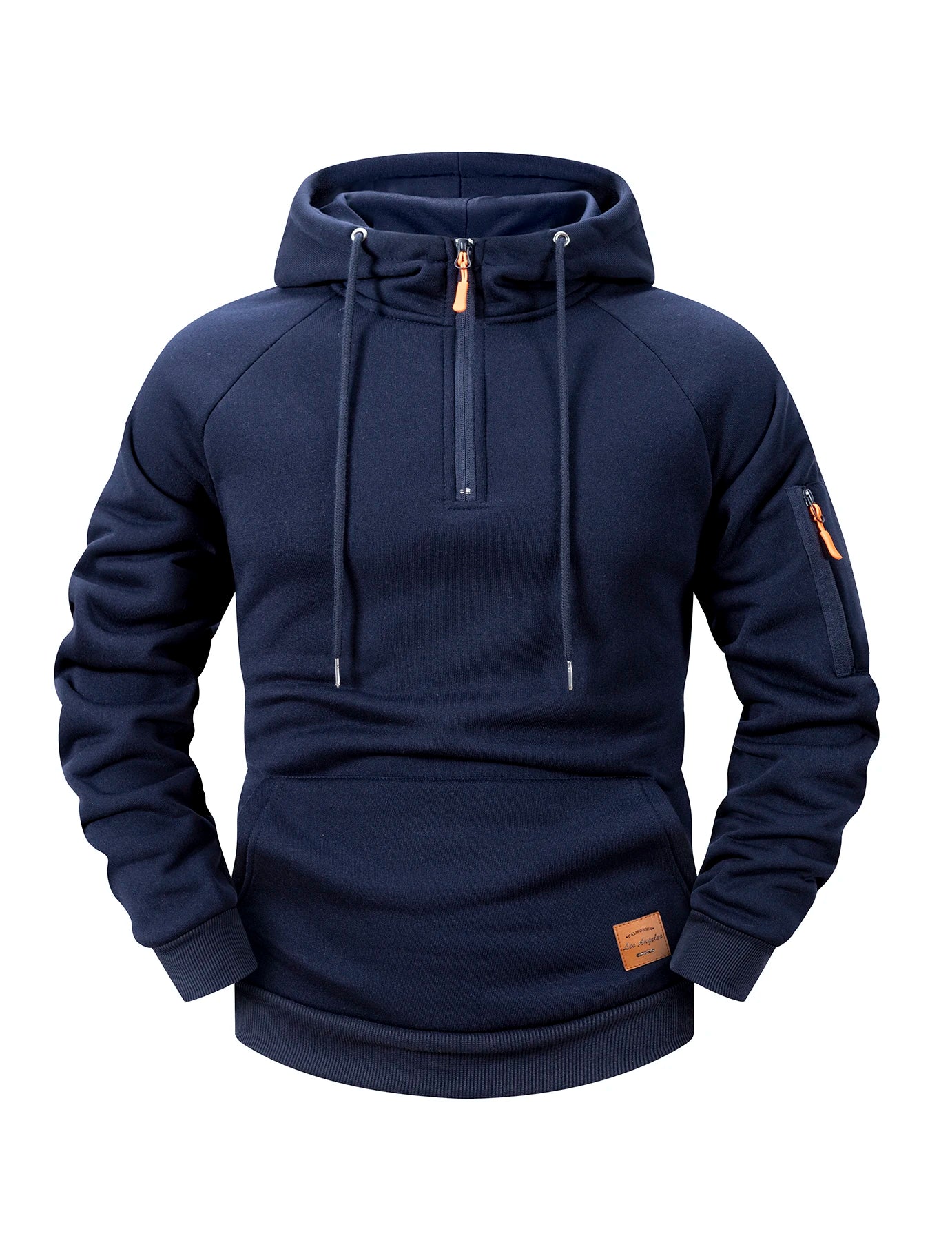 Autumn/Winter Men's Hoodie Fashion Casual Sports Hoodie Retro Harajuku Long Sleeve Zipper Multi Pocket Loose Street Wear