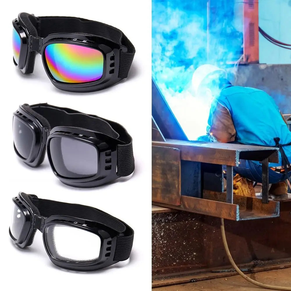 Plastic Folded Protective Glasses Impact Resistant Mutlicolor Skiing Cycling Protective Eyewear Dustproof Work Safety Glasses