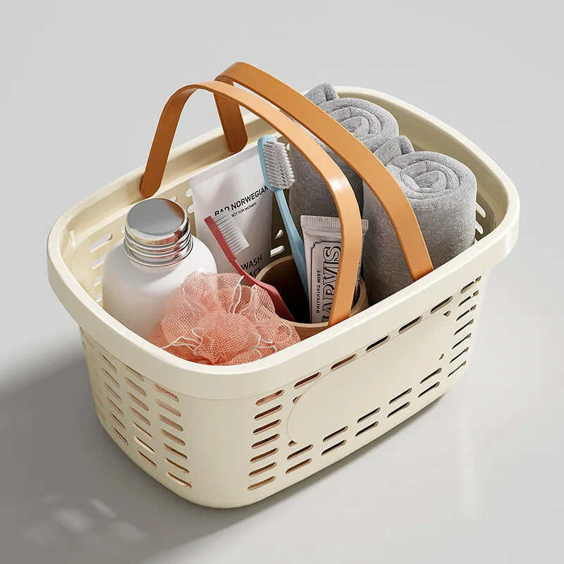 Bathroom Plastic Small Bath Baskets Toiletries Storage Basket Portable Household Sundries Organizer Shower Cosmetics Container