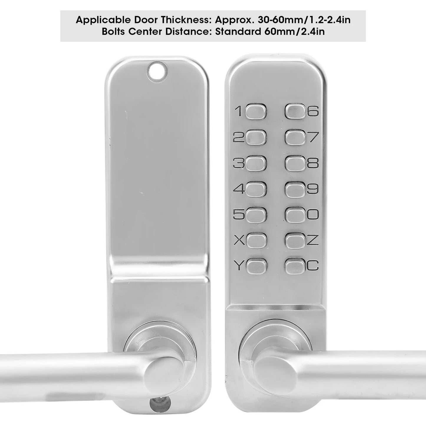 Waterproof and Sunscreen Mechanical Digital Lock Password Entry Non Power Anti Theft Safety Home Access Code Door Lock