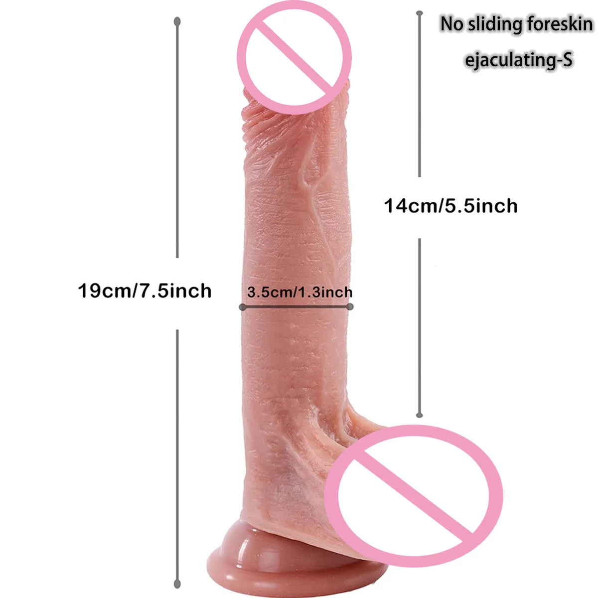 2 in1 Super Realistic Dildo Penis Sliding Foreskin+Ejaculating Big Dick Penetration Anal Female Masturbation Sexy Adult Sex toys
