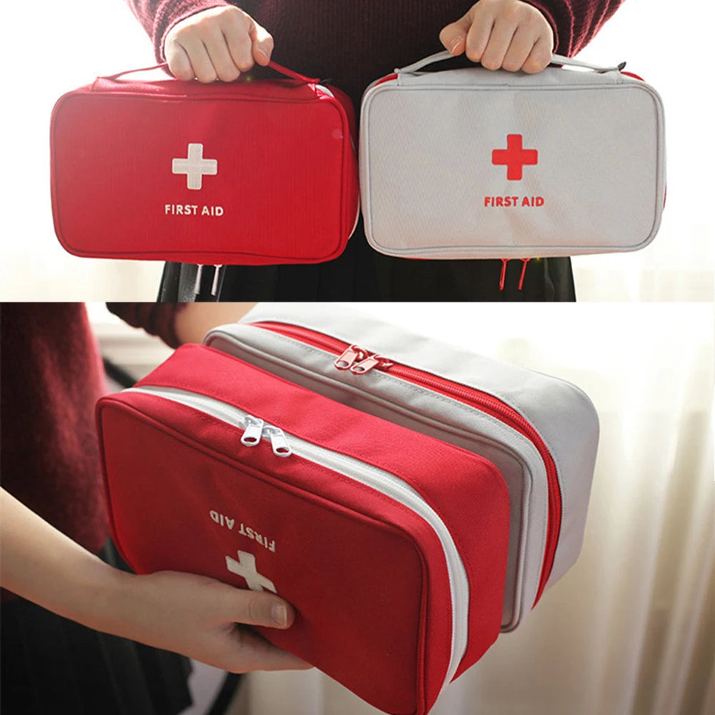 900D Oxford First Aid Kit Compartment Medicine Classification Storage Bag with Handle Waterproof Large Capacity for Outdoor Home