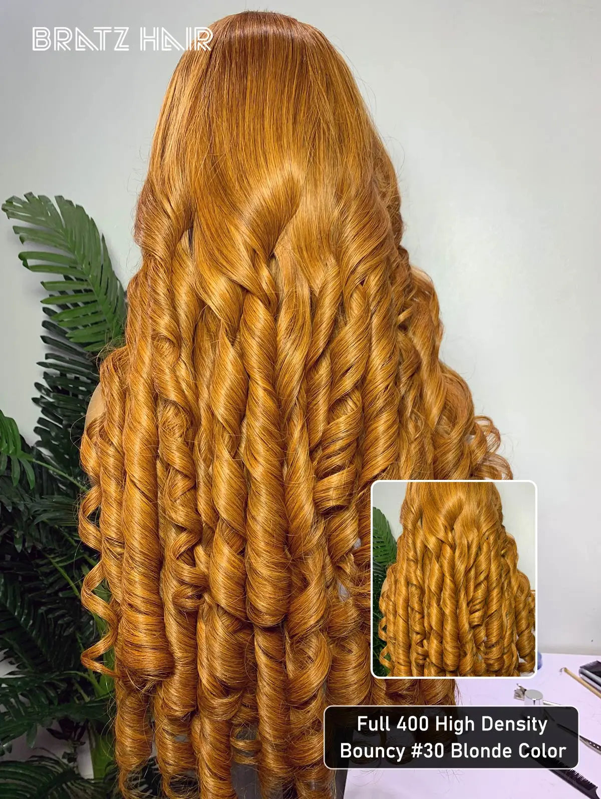450 Density #30 Blonde Bouncy Curls Wig Human Hair 13x6 13x4 HD Lace Front Wig for Woman Glueless 4x4 5x5 Blonde Loose Wave Wigs