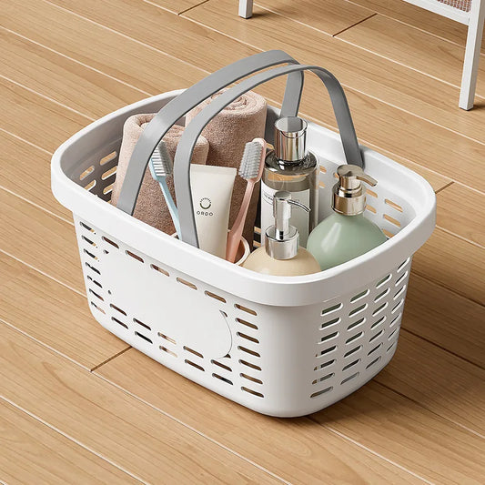 Bathroom Plastic Small Bath Baskets Toiletries Storage Basket Portable Household Sundries Organizer Shower Cosmetics Container