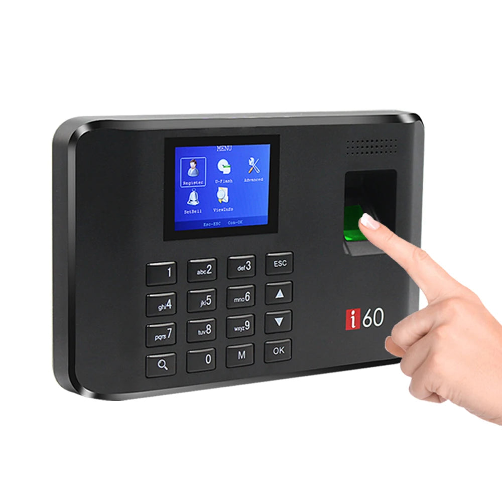 110V-240V RFID Electric Inspection Biometric Attendance Machine USB Fingerprint Time Clock in for Employees Exit Data Recorder