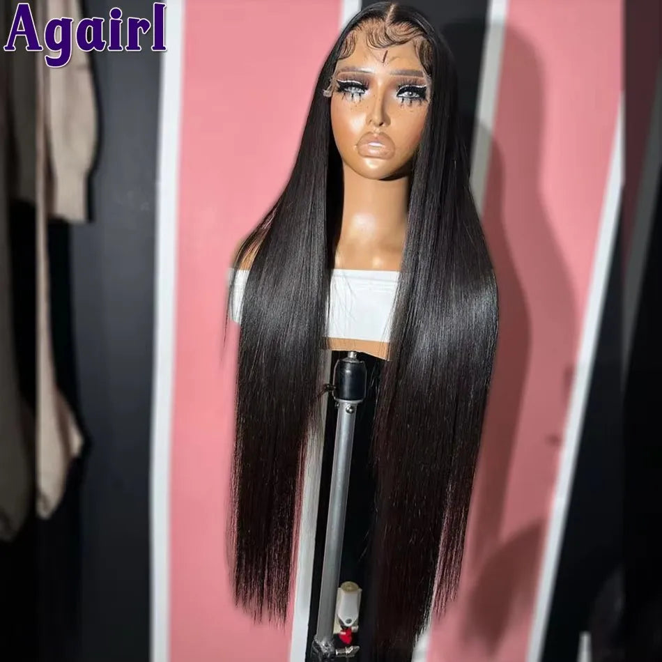 1B/27 Highlight 13X4 13x6 Lace Frontal Human Hair Wigs 200% Blonde Brown Ready Go PrePlucked 34Inch Bone Straight Lace Front Wig