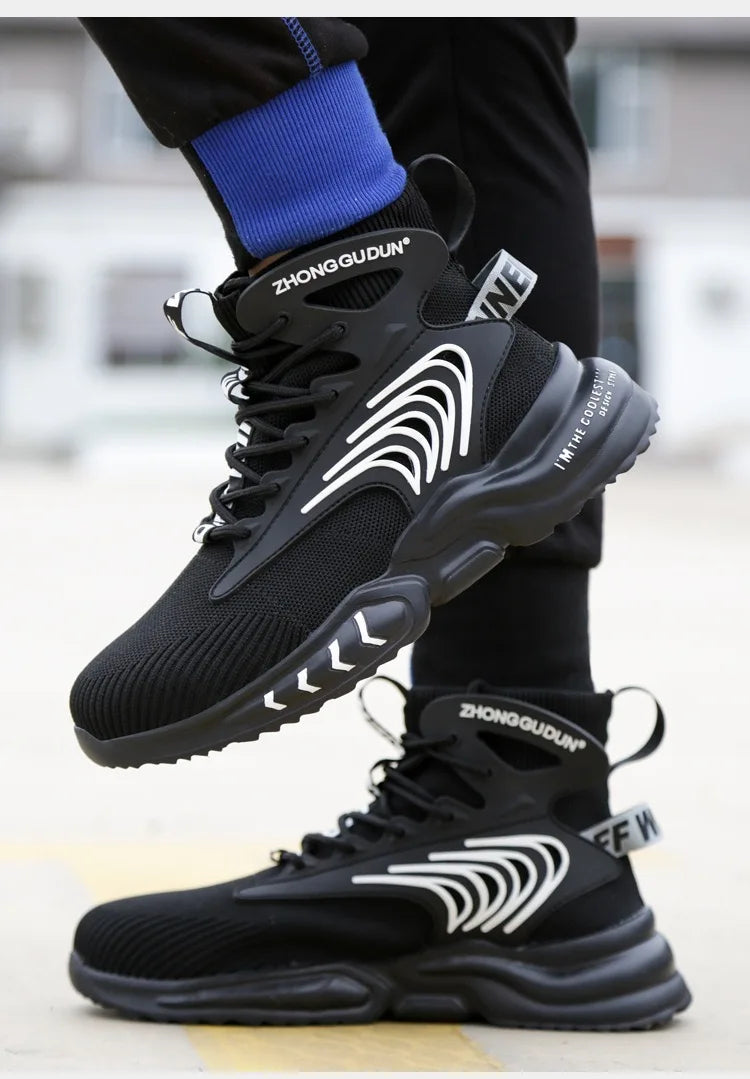 New socks sneakers men's breathable shoes protective shoes anti-smash anti-puncture plastic steel clad head work insulation