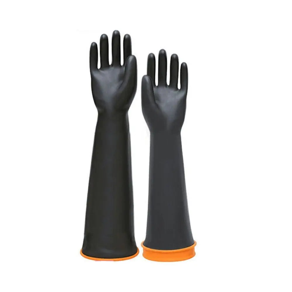 Heavy Duty Chemical Resistant Gloves 18''22'' Long Reusable Resist Strong Acid and Alkali Latex Gauntlets