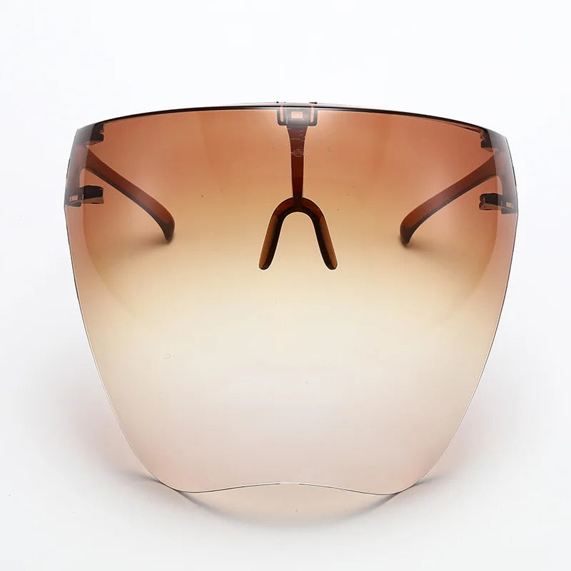 Unisex Colorful Eye Shield Visor Large Mirror cycling Sun Glasses Half Face Shield Guard Protector Face Mask Anti-spray Mask