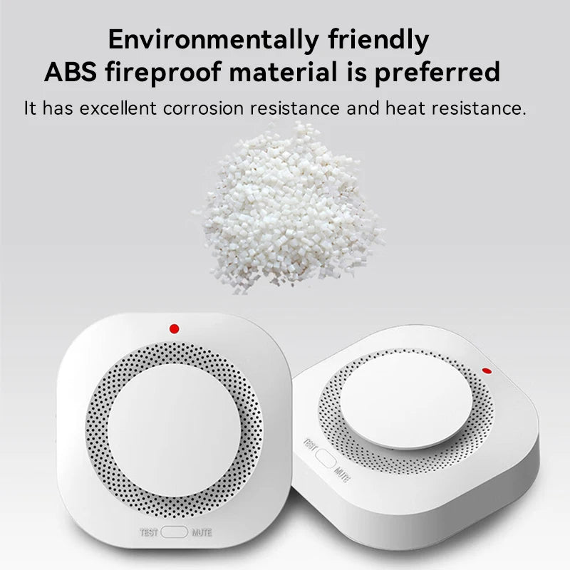Tuya WiFi Smart Smoke Detector Alarm, High Sensitivity, APP Control for Home Security ﻿(without battery)