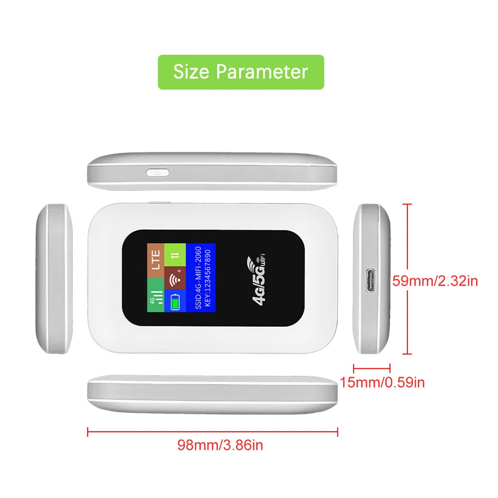 4G Mobile WIFI Router 150Mbps 4G LTE Wireless Router 2200mA Portable MiFi Modem Mobile Pocket Wifi Hotspot with Sim Card Slot
