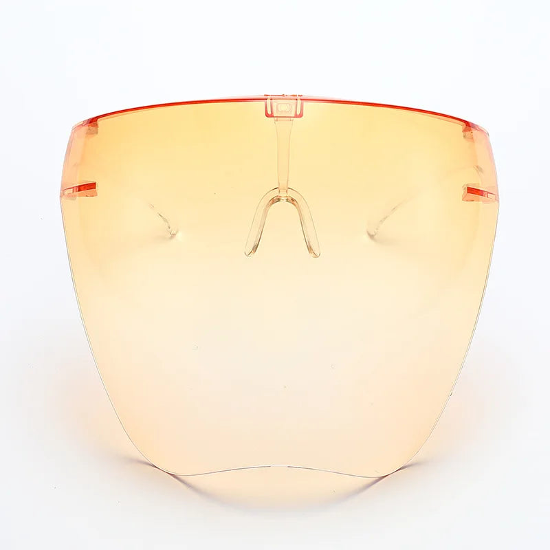Unisex Colorful Eye Shield Visor Large Mirror cycling Sun Glasses Half Face Shield Guard Protector Face Mask Anti-spray Mask
