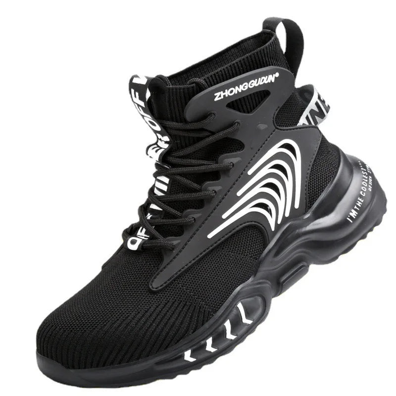 New socks sneakers men's breathable shoes protective shoes anti-smash anti-puncture plastic steel clad head work insulation