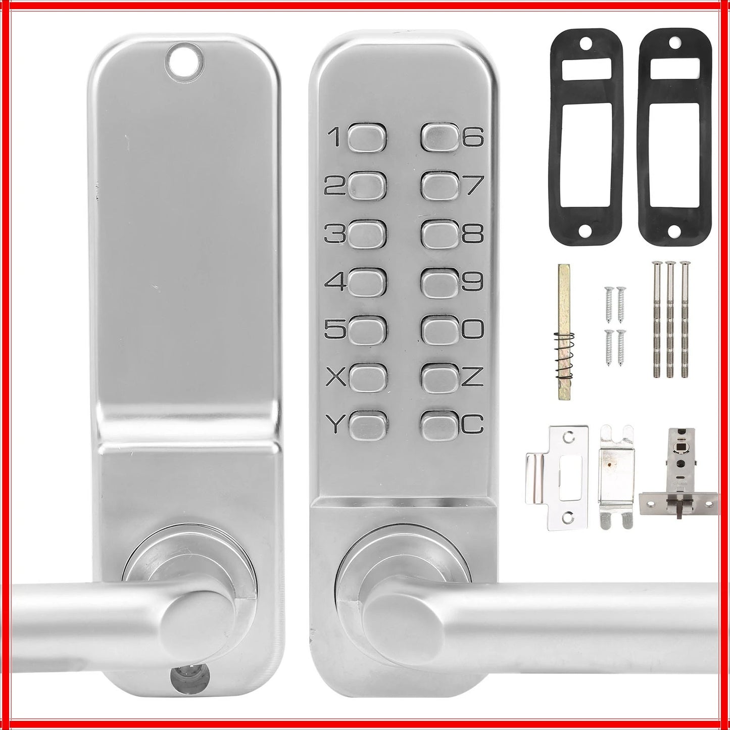 Waterproof and Sunscreen Mechanical Digital Lock Password Entry Non Power Anti Theft Safety Home Access Code Door Lock