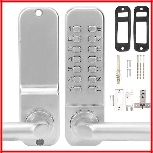 Waterproof and Sunscreen Mechanical Digital Lock Password Entry Non Power Anti Theft Safety Home Access Code Door Lock