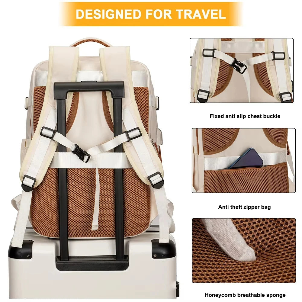 Buylor Travel Backpack Airplane Backpack 45x20x30 for Women/Men Easyjet Cabin Bags Laptop Backpack Casual Daypack for Weekender