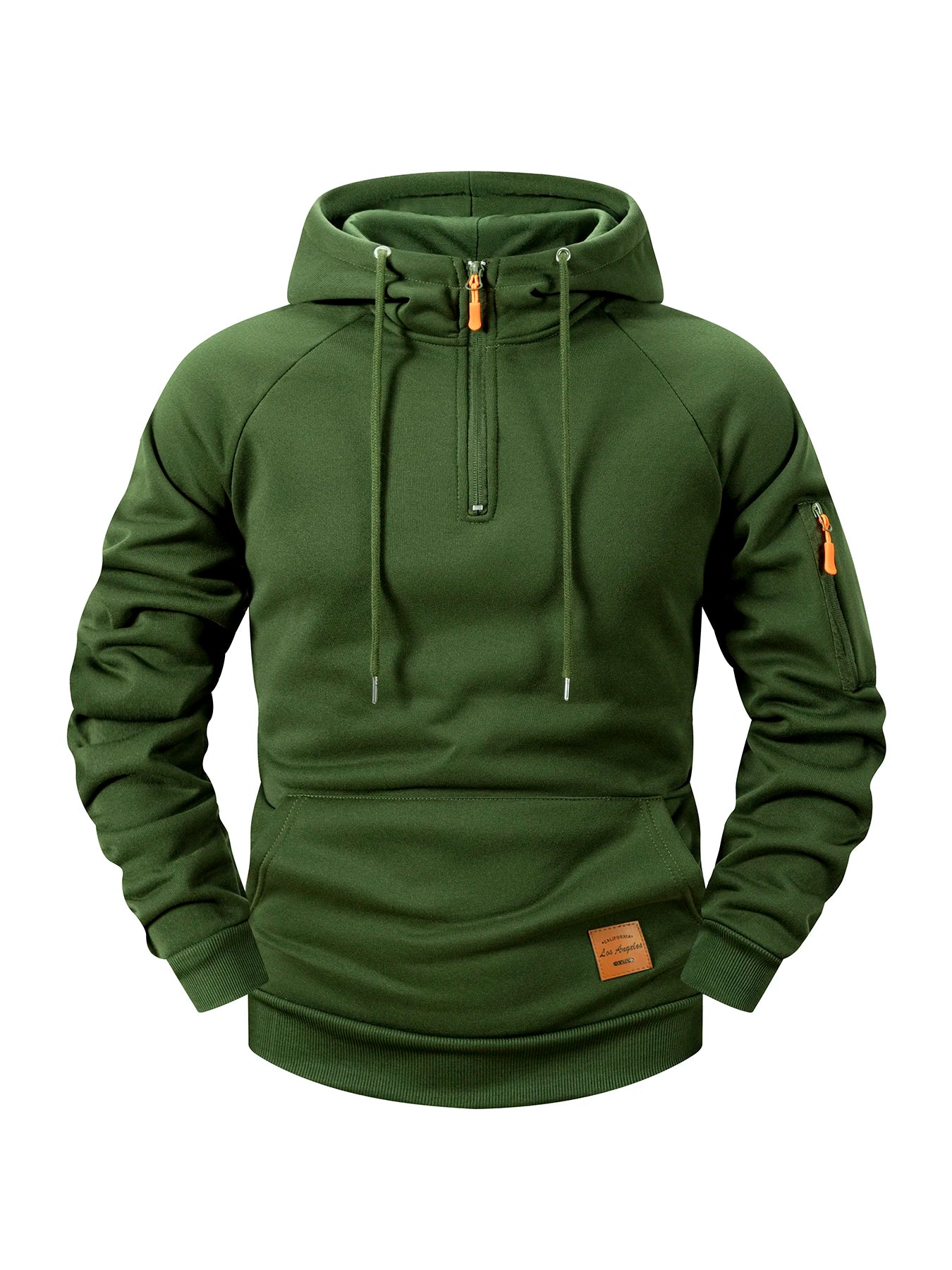 Autumn/Winter Men's Hoodie Fashion Casual Sports Hoodie Retro Harajuku Long Sleeve Zipper Multi Pocket Loose Street Wear