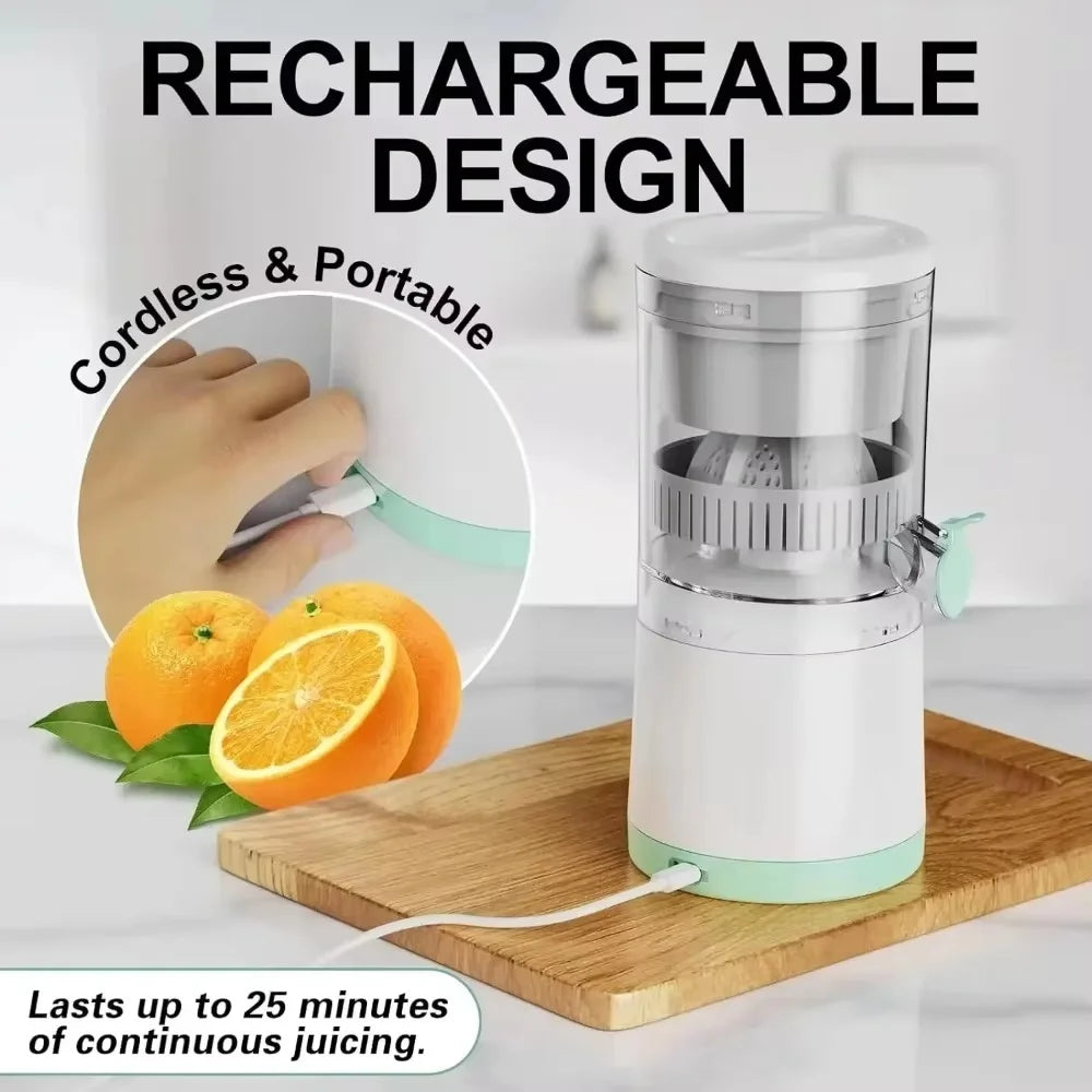 New Electric  Portable Home Juicer Fruit Juice Extractor, USB RechargeableElectric Squeeze, High Juice Output For Orange