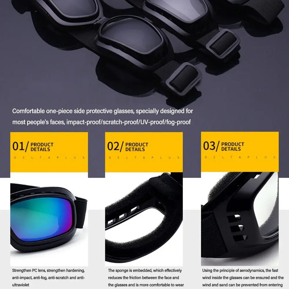 Plastic Folded Protective Glasses Impact Resistant Mutlicolor Skiing Cycling Protective Eyewear Dustproof Work Safety Glasses