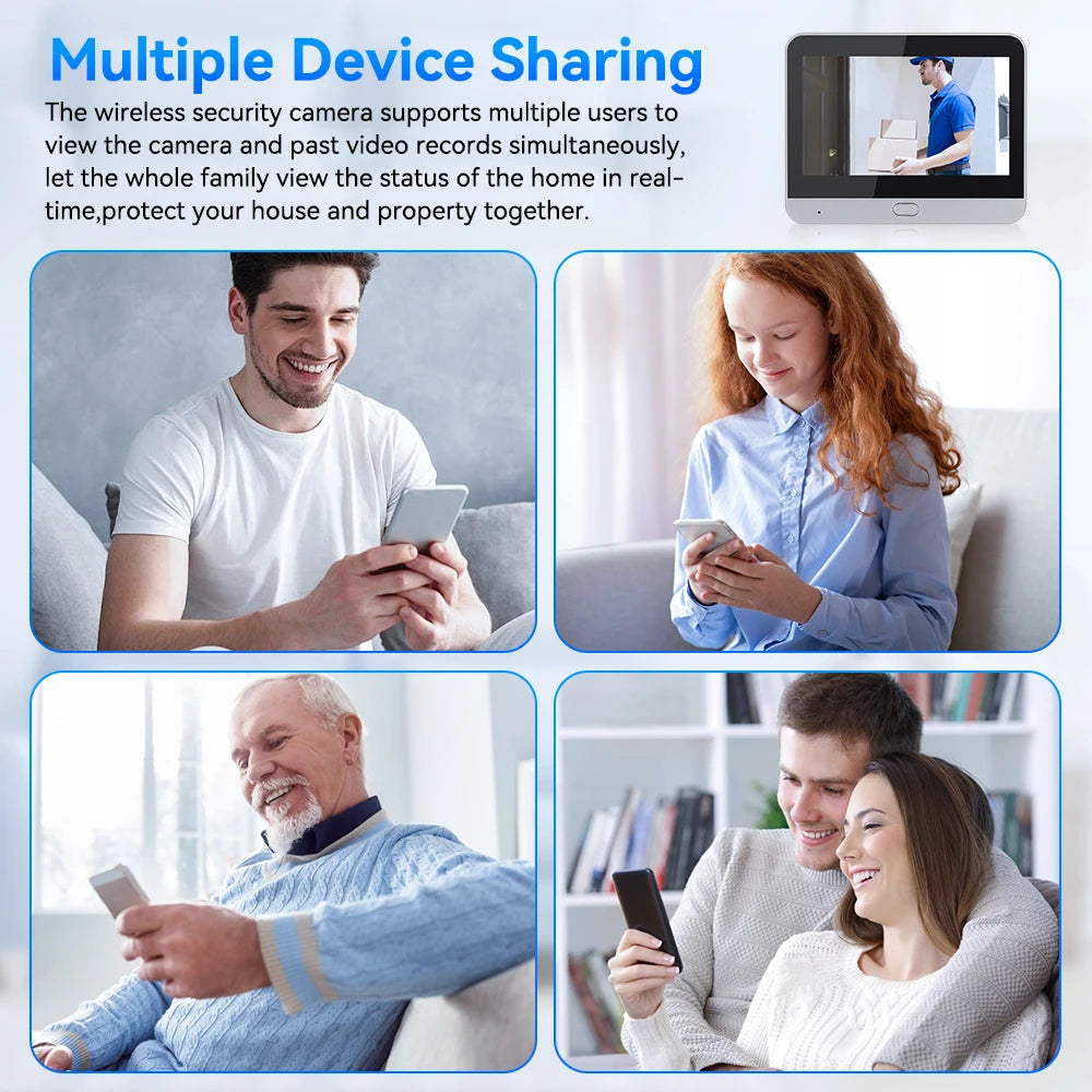 Wifi Smart Video Peephole Mini Camera Two Way Talk Audio Doorbell Tuya PIR Motion Detection APP Remote View