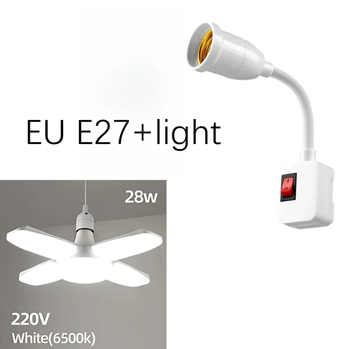 E27 Fan Shape LED Bulb AC85-265V 28W Foldable Led Light Bulb Lampada For Home Living Room Warehouse Garage Ceiling Light