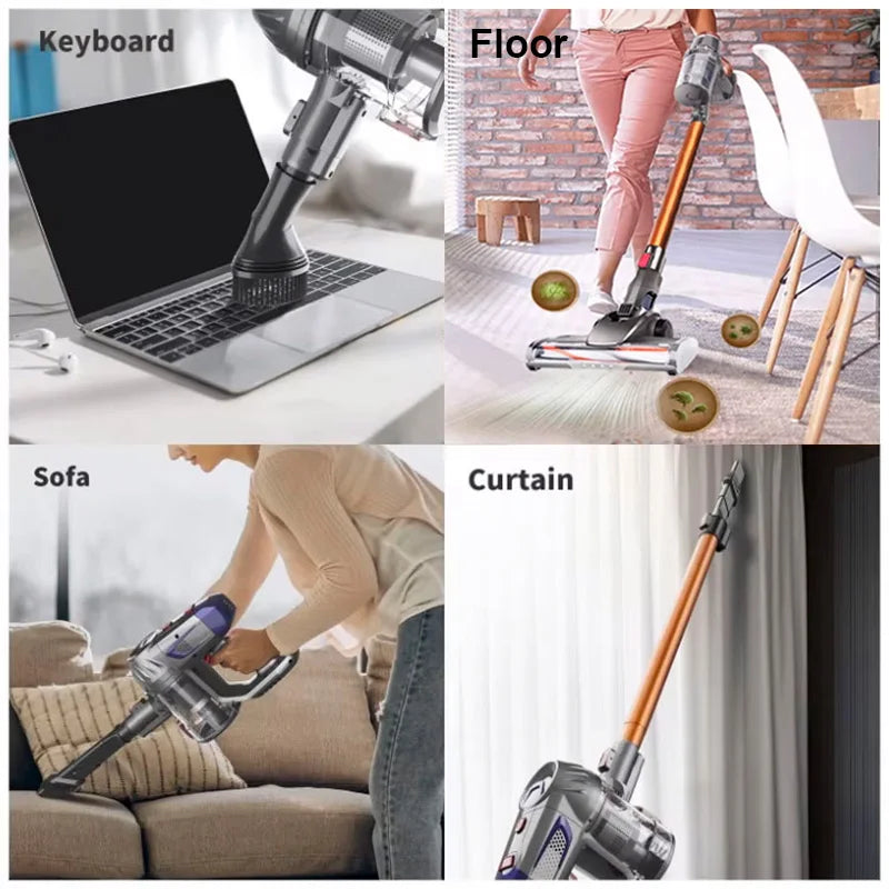 Handheld Wireless Vacuum Cleaner, Removable Battery, 20kPa Powerful Suction Cordless Stick Vacuum for Home Floor Carpet Clean