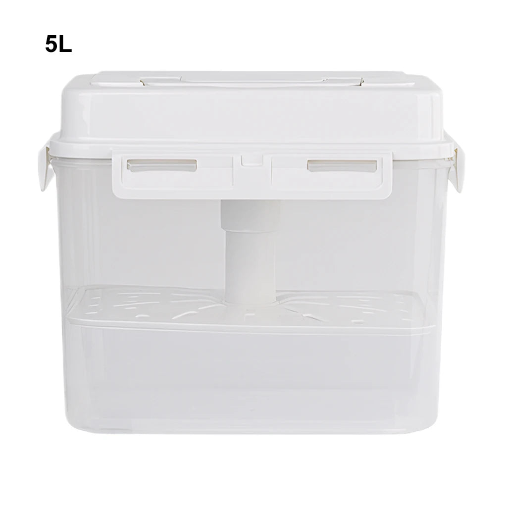4/5L Pickle Jar with Press Plate Leakproof Kitchen Organizer Bins For Gherkin Sauerkraut Olive And Kimchi Storage Container
