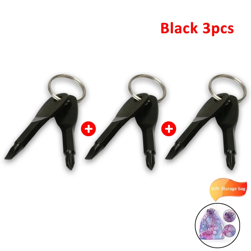 Emergency Key Screwdriver Outdoor Multifunctional Edc Tool Safety Protection Self Defense Prick Cone Combined Tool Set
