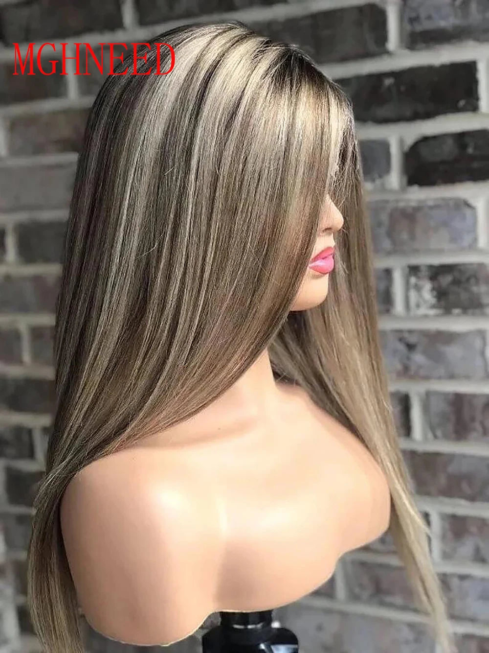 Highlight Human Hair Colored Wigs For Women Ash Grey Black Blonde 360 Straight Lace Frontal Wig Hd Transparent Lace Brazilian