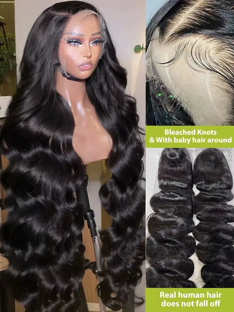 250 Density Body Wave Human Hair Wigs13x6 HD Lace Frontal Wigs Brazilian Hair 13x4 Lace Front Wigs Pre Plucked 100% Human Hair