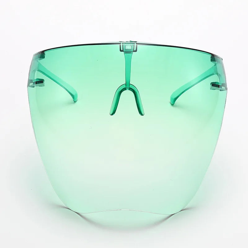Unisex Colorful Eye Shield Visor Large Mirror cycling Sun Glasses Half Face Shield Guard Protector Face Mask Anti-spray Mask