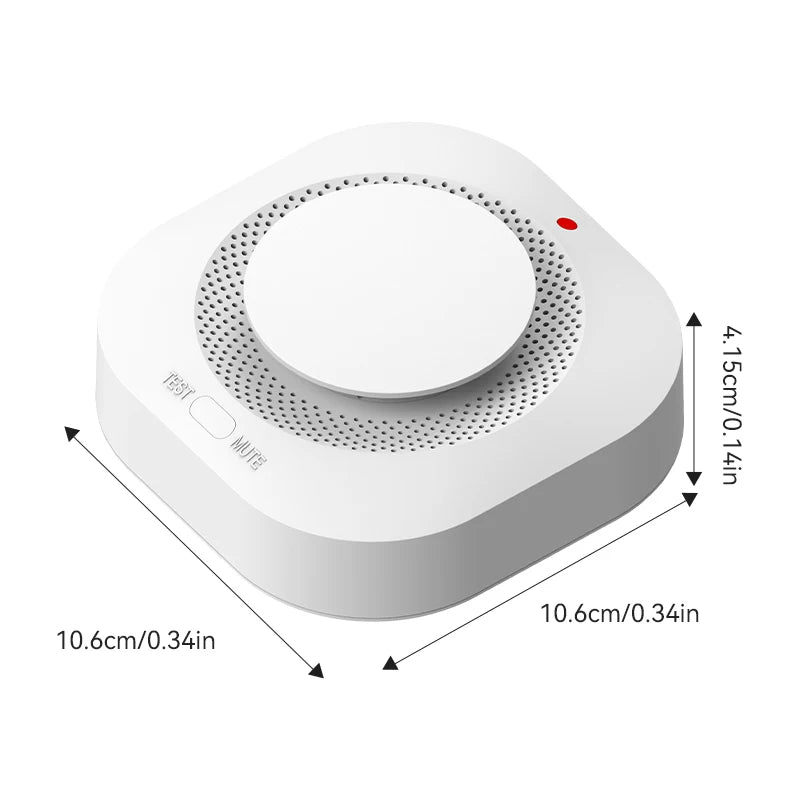 Tuya WiFi Smart Smoke Detector Alarm, High Sensitivity, APP Control for Home Security ﻿(without battery)