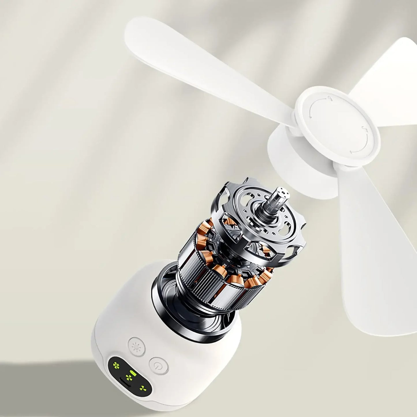 Portable ceiling fan 8000mAh outdoor camping fan tent ventilation cooler rechargeable electric fan foldable fan blades