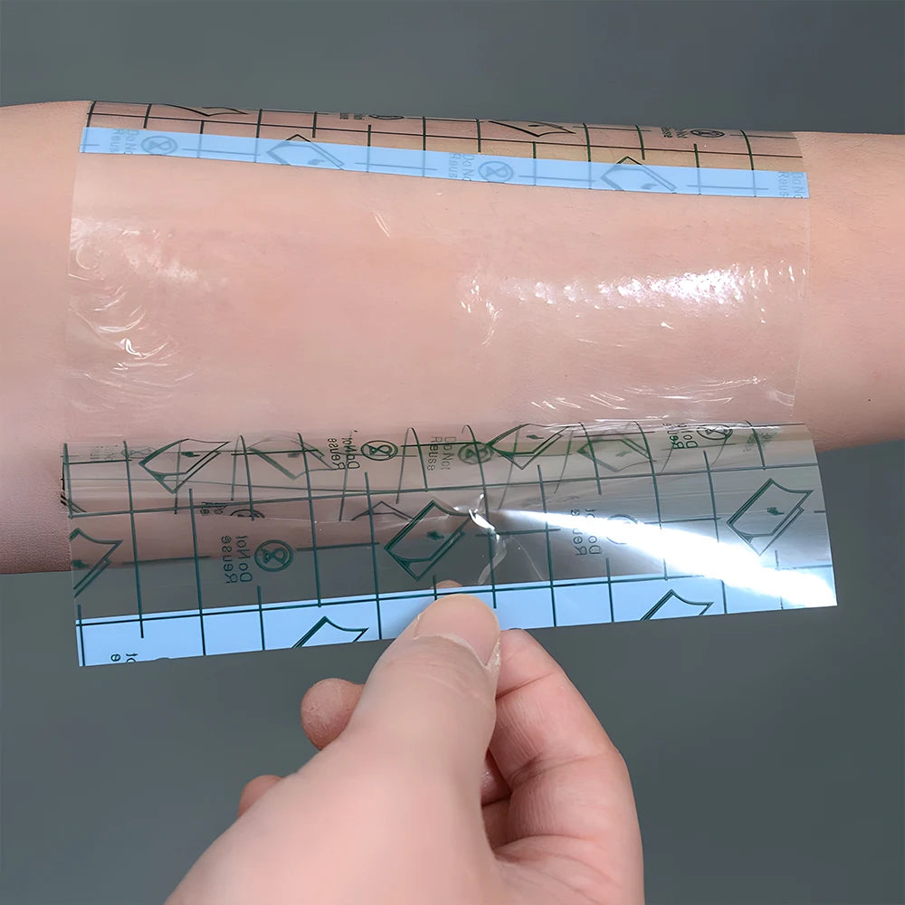Waterproof PU Film Adhesive Bandages: 20pcs Transparent Medical Tape for Wound Care, Tattoo Aftercare, Anti-allergic & Flexible