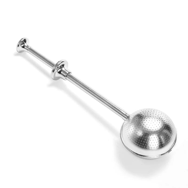 Stainless Steel Tea Strainer Ball, Spice Sugar Shaker for Baking, Reusable Spice, Tea Infuser Filter with Adjustable Handle
