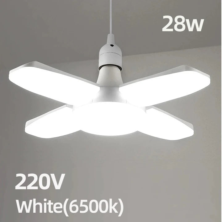 E27 Fan Shape LED Bulb AC85-265V 28W Foldable Led Light Bulb Lampada For Home Living Room Warehouse Garage Ceiling Light