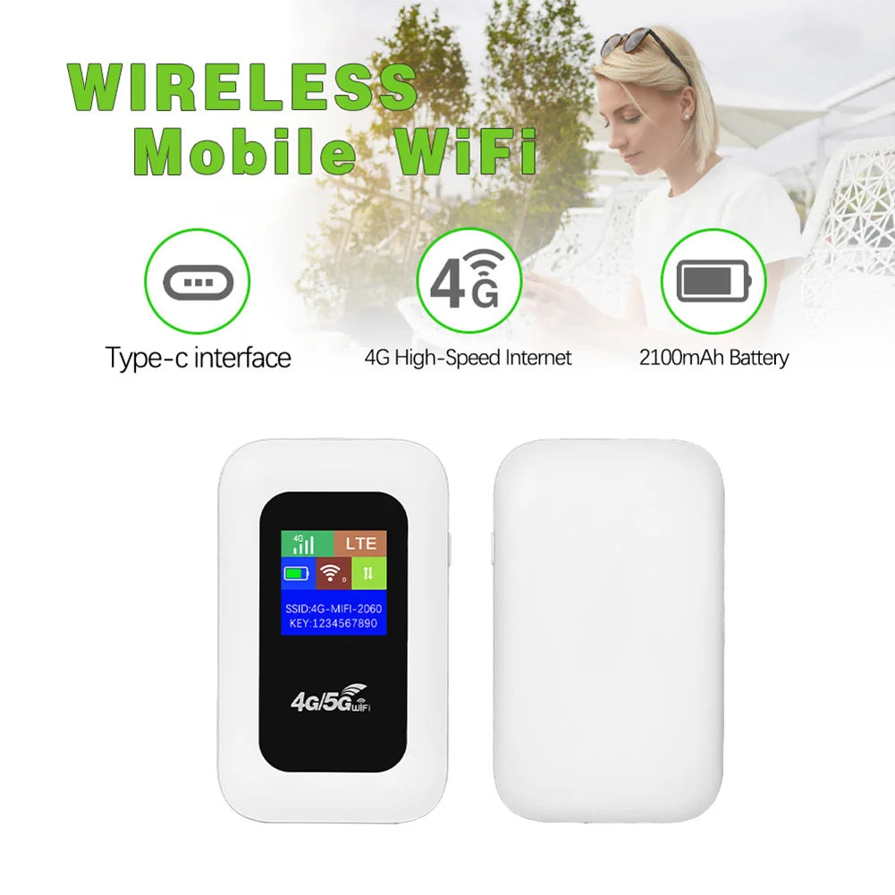 4G Mobile WIFI Router 150Mbps 4G LTE Wireless Router 2200mA Portable MiFi Modem Mobile Pocket Wifi Hotspot with Sim Card Slot