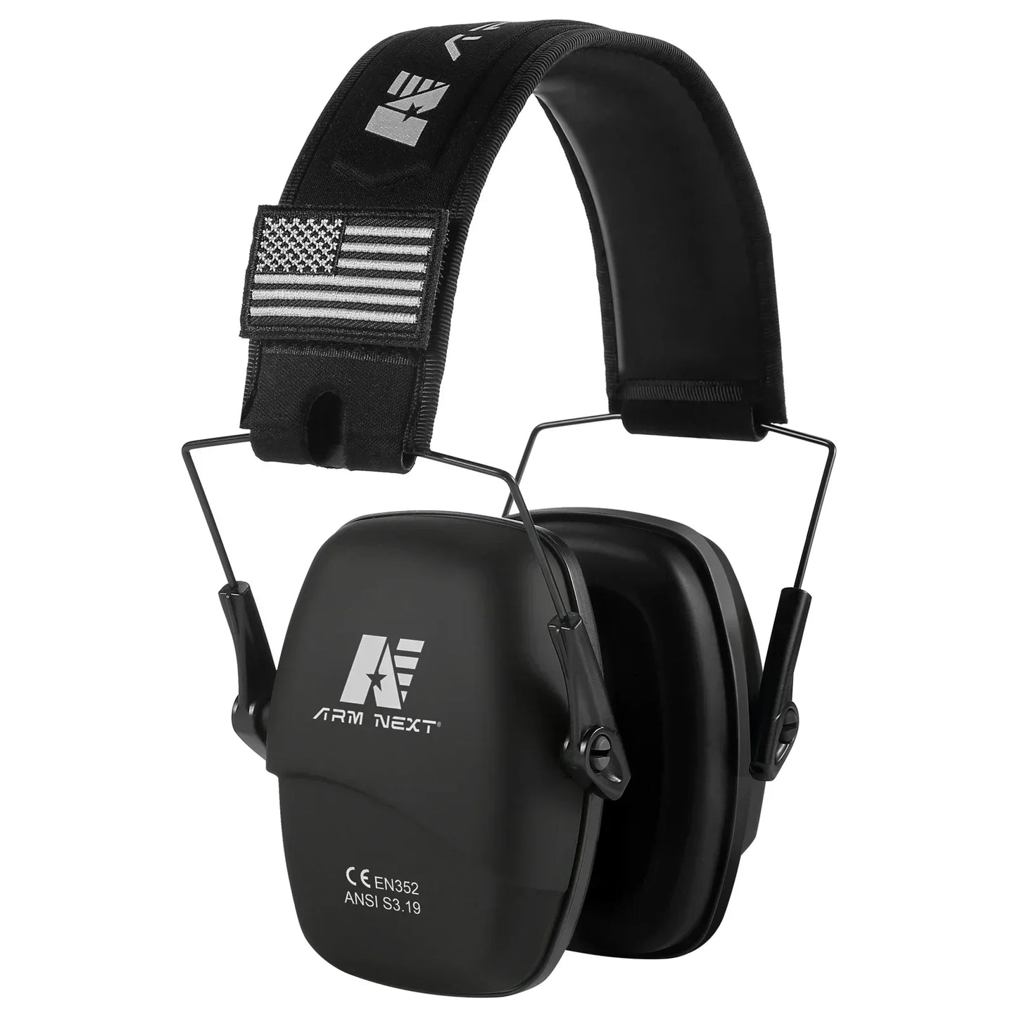 ARM NEXT Safety Earmuffs for Shooting Slim Passive Ear Protection Anti-noise Hearing Protectors Compact Foldable Ear Defenders
