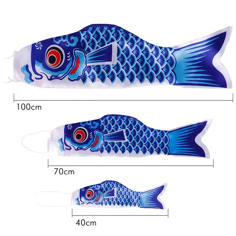 40cm-100cm Carp Windsock Traditional Japanese Carp Windsock Hanging Home Decoration Fish Flag Festival Carp Windsock Streamer