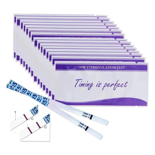 20pcs LH Ovulation Test Strip Fertility Urine Measuring Kits For Adult Women Over 99% Accuracy Ovulation Pregnant Test Paper