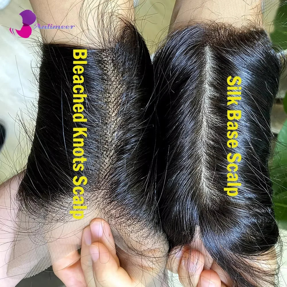Highlight Brown Balayaga Human Hair Natural Wavy 13x4 Silk Top Lace Front Wigs Bleached Knots Glueless Full/360 Lace Front Wigs