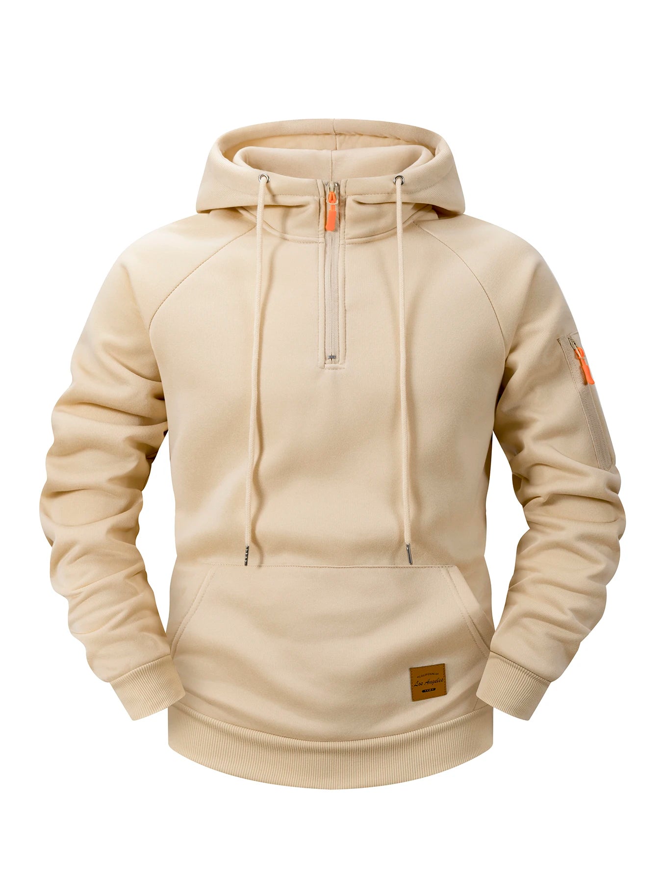 Autumn/Winter Men's Hoodie Fashion Casual Sports Hoodie Retro Harajuku Long Sleeve Zipper Multi Pocket Loose Street Wear