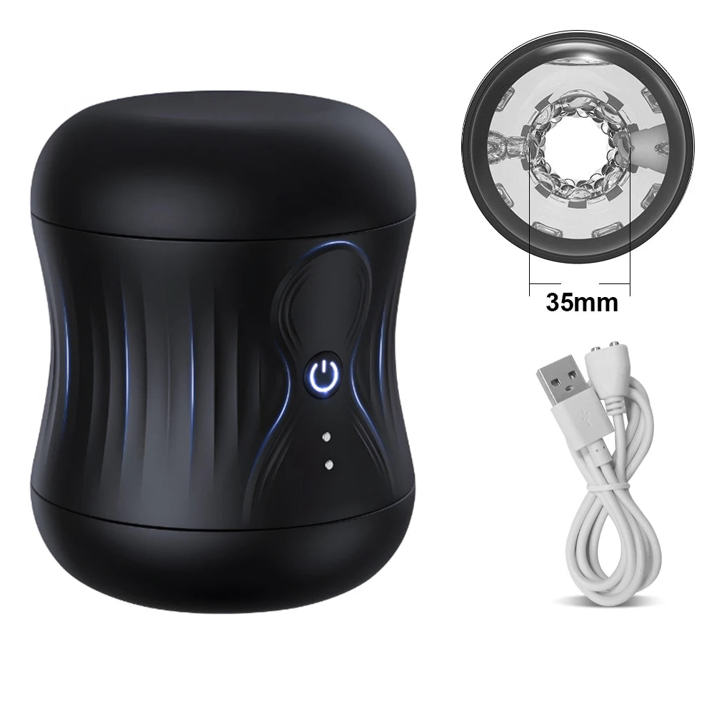 7 Modes Automatic Male Masturbator Open-ended Vibration Man Masturbation Simulation Blowjob Adult Goods Men