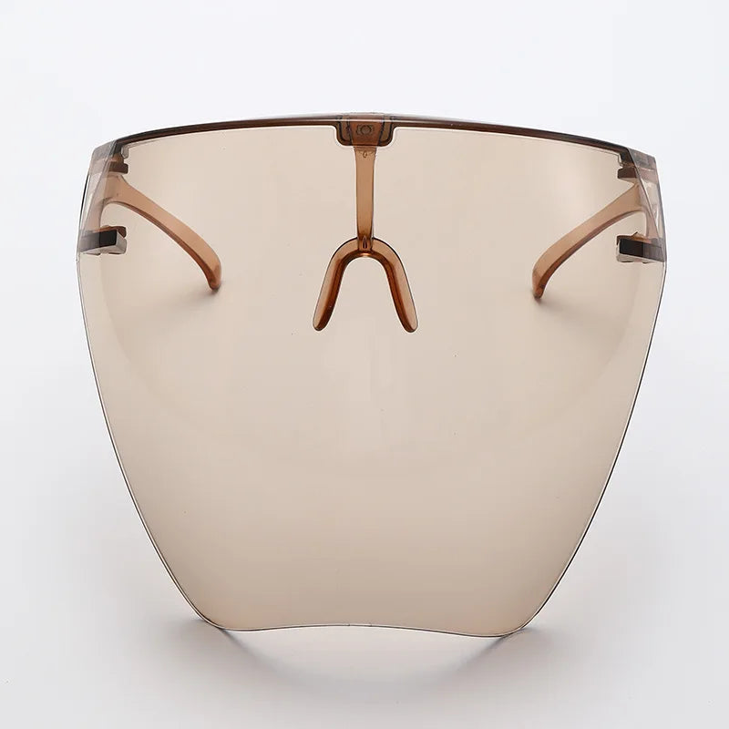 Unisex Colorful Eye Shield Visor Large Mirror cycling Sun Glasses Half Face Shield Guard Protector Face Mask Anti-spray Mask
