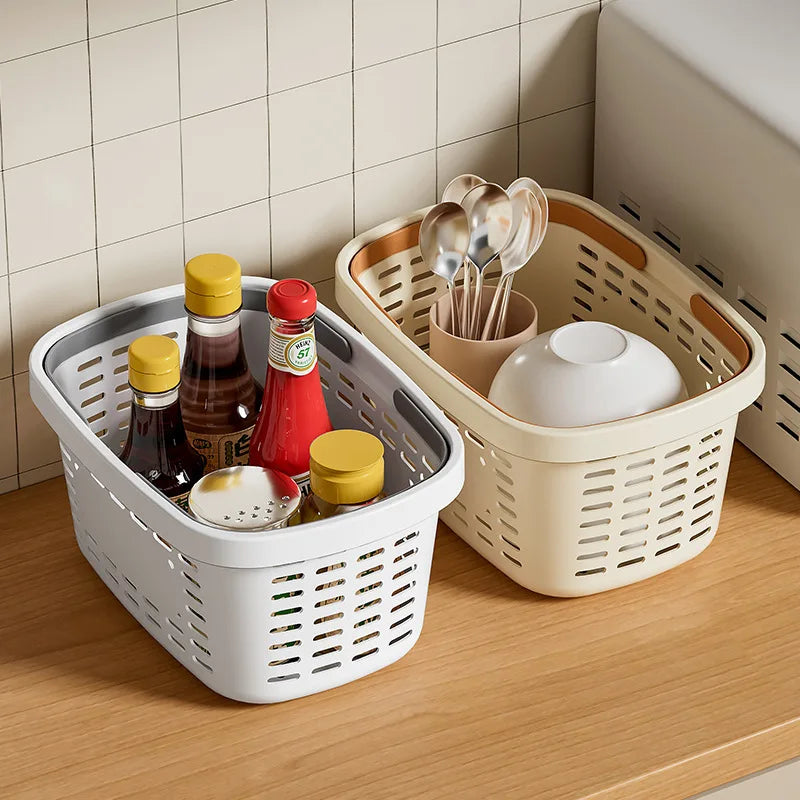 Bathroom Plastic Small Bath Baskets Toiletries Storage Basket Portable Household Sundries Organizer Shower Cosmetics Container